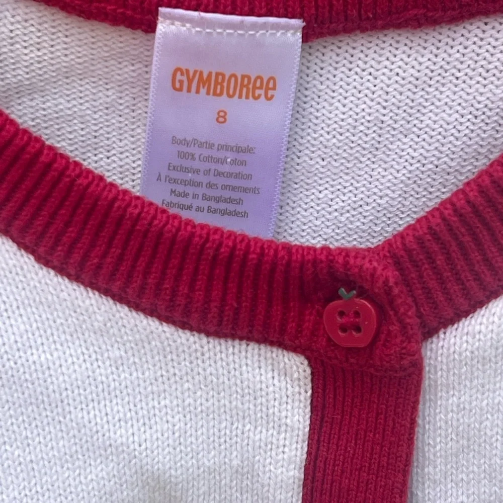 Gymboree Girls Appliqué Cardigan Apple 🍎 Orchard